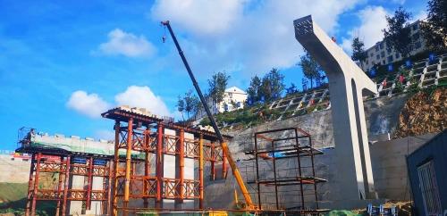 建设集团有限公司 工程动态 威海项目热电厂高架桥下部结构施工完成